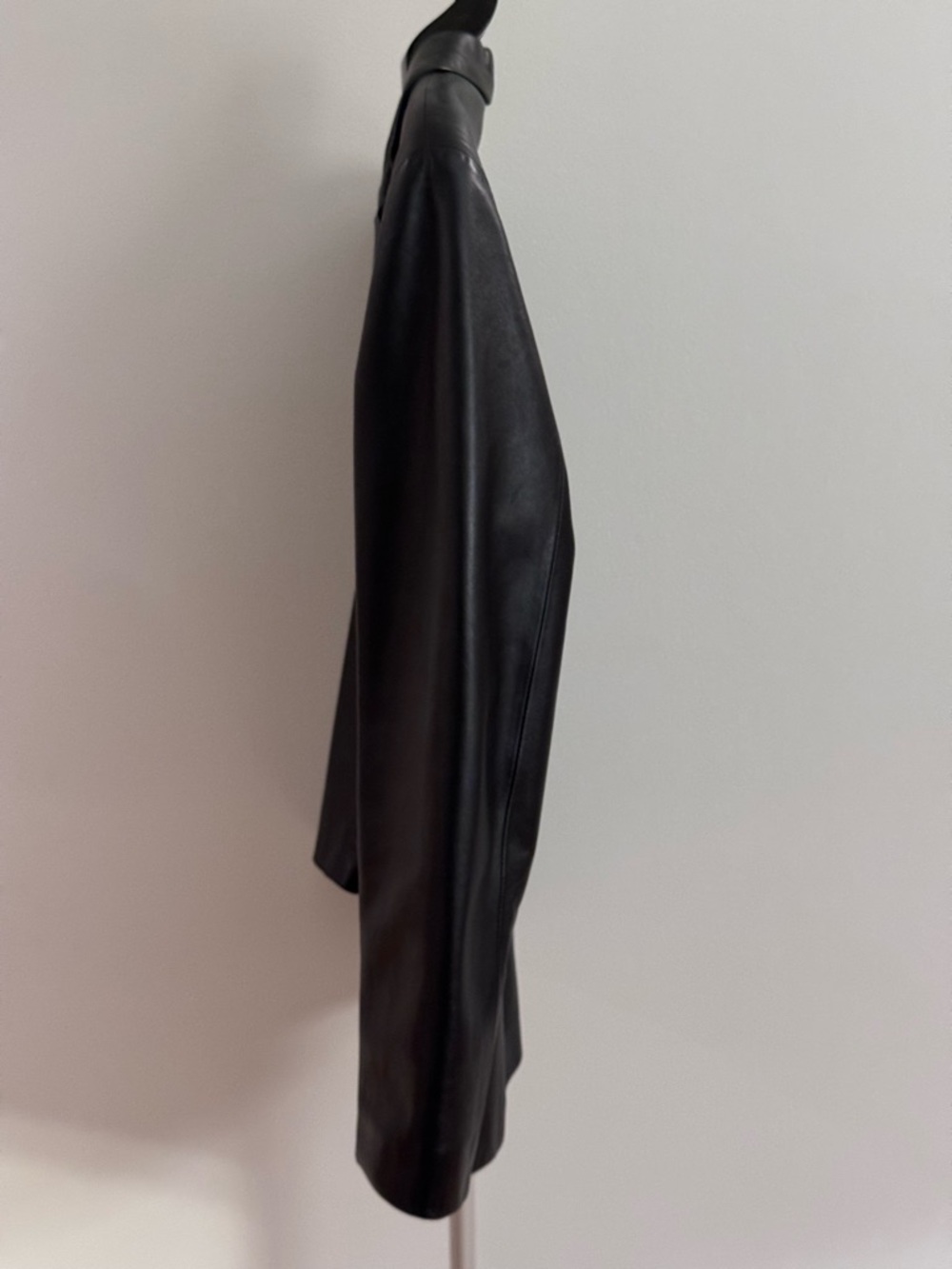 Coach Women’s Black 100% Leather Button-Front Blazer Jacket - Size XL - Picture 3 of 12